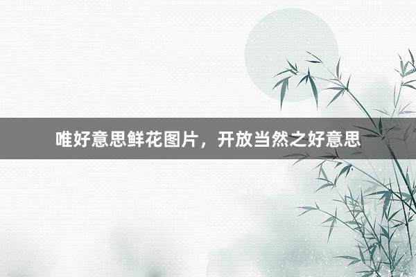 唯好意思鲜花图片，开放当然之好意思